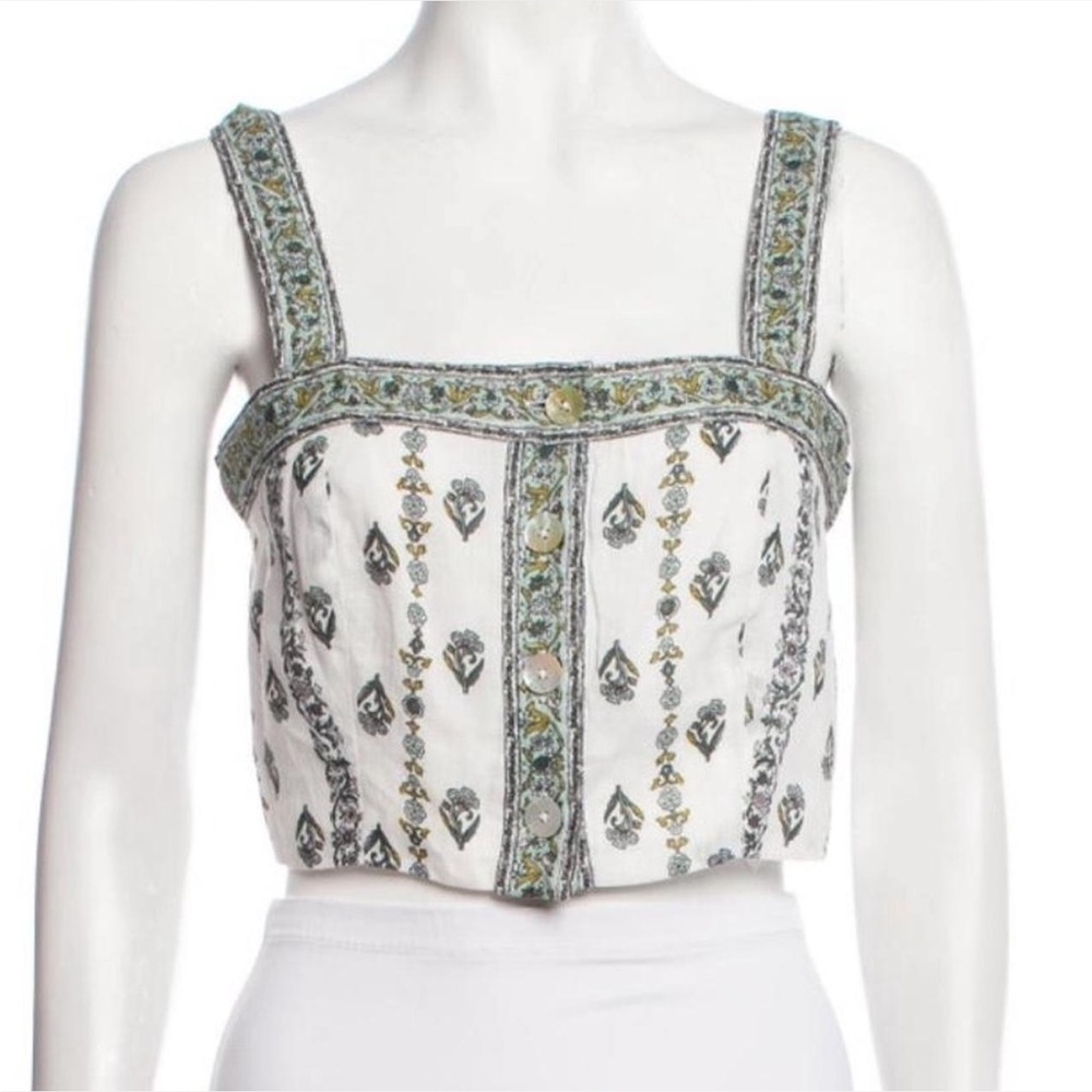 Veronica Beard Floral Crop Top